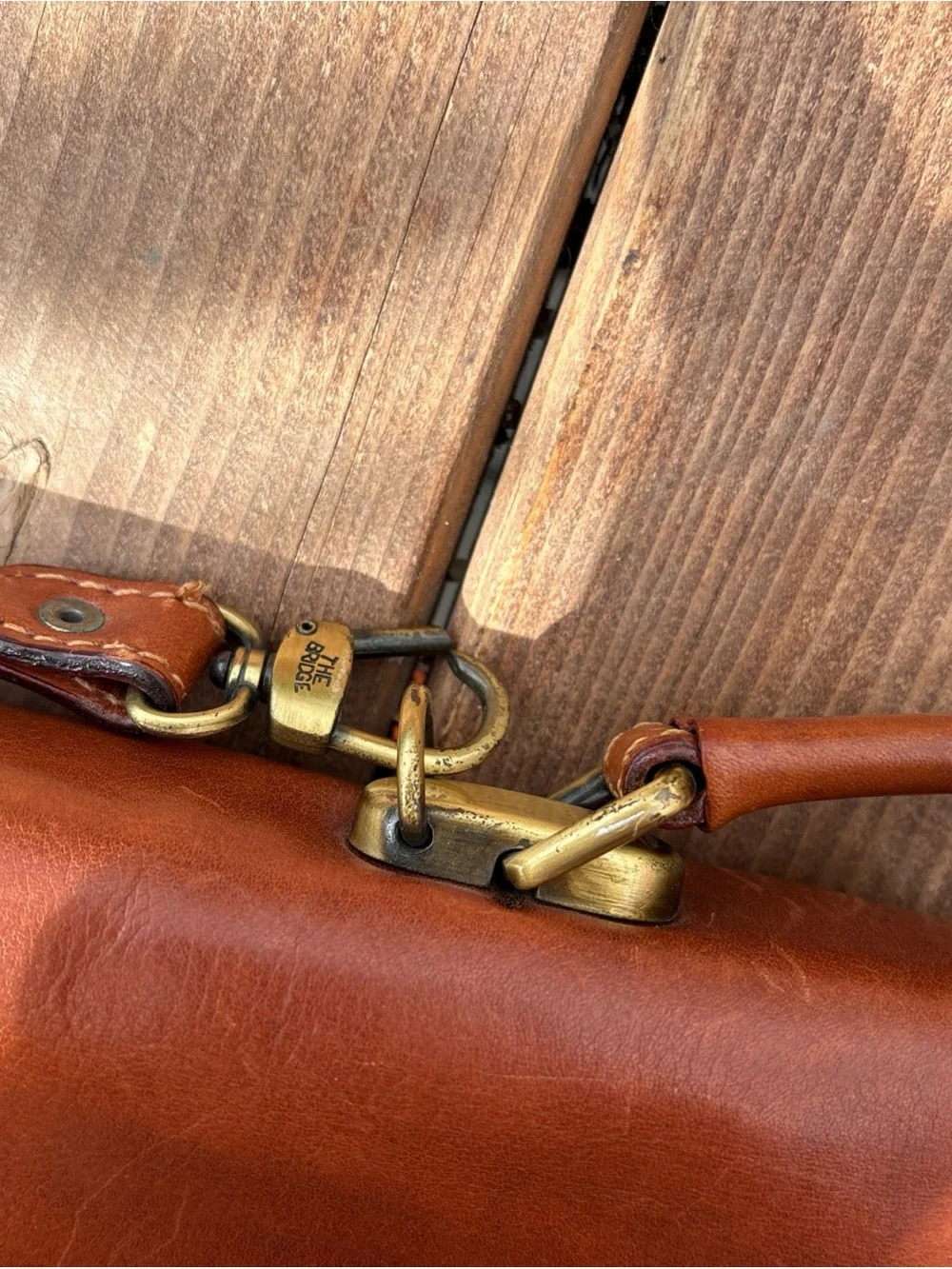 Vintage The Bridge Italy Leather Satchel Briefcase - Story Uomo - With Strap